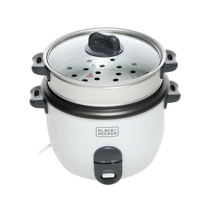 Black & Decker RC1860 700W 1.8 L 7.6 Cup Rice Cooker Non-usa Compliant, White