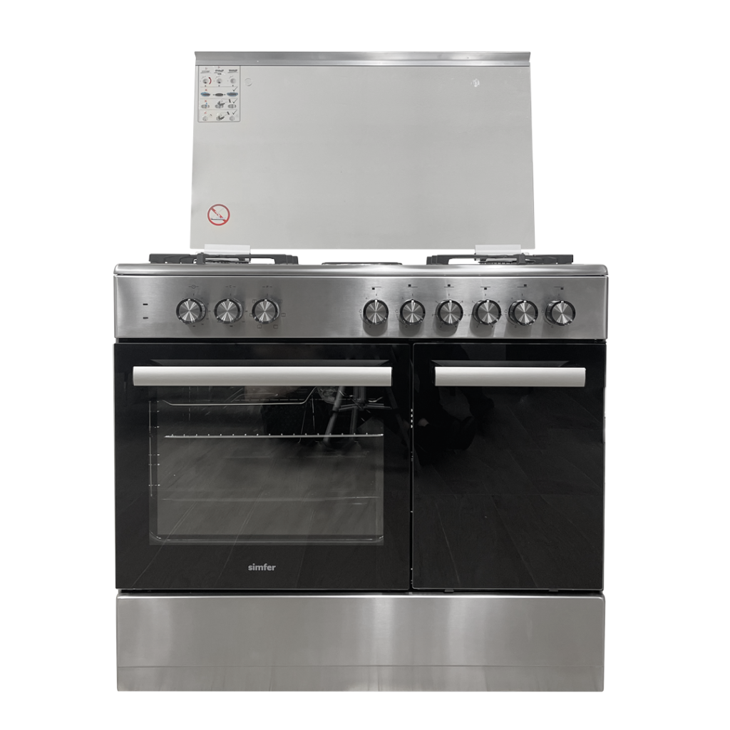 Simfer 4 Gas + 2 Electric Cooker 90*60CM- Silver(9426SEI ) – AL-YASSIN ...