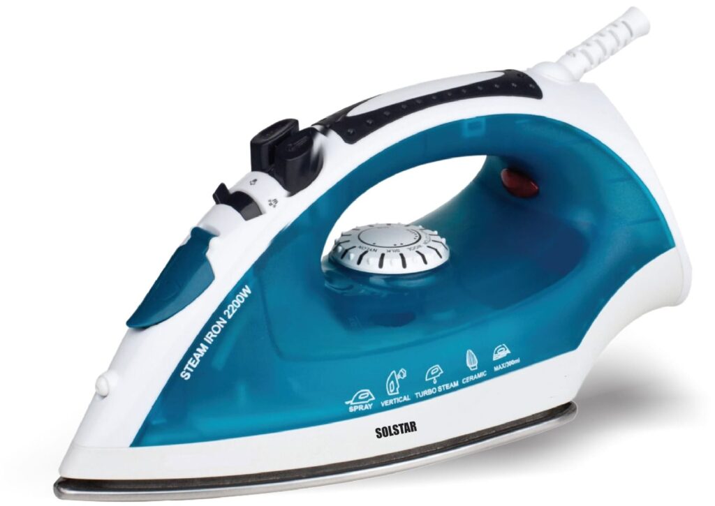 SOLSTAR, Steam Iron 2200W, Blue( IS1218ABLBSS) – AL-YASSIN APPLIANCES LTD